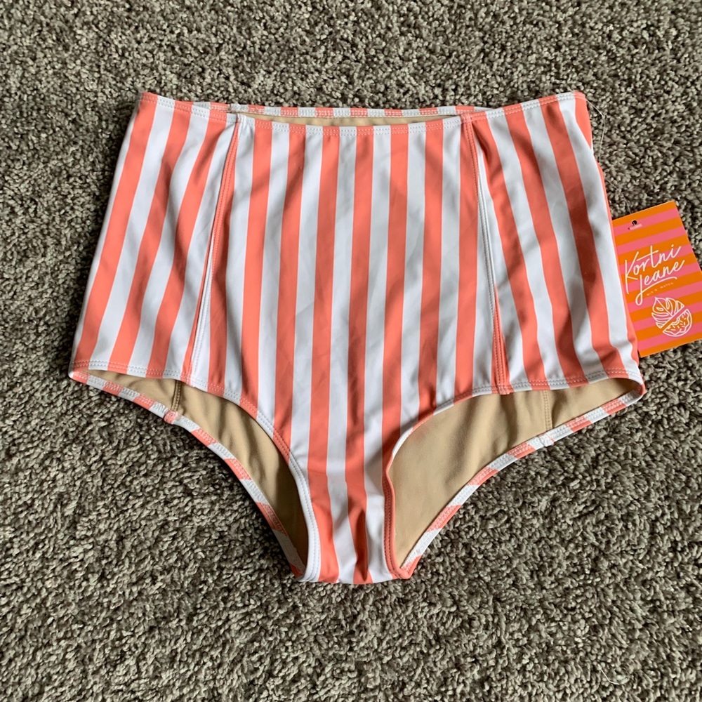 KORTNI JEANE striped high waisted bottom
